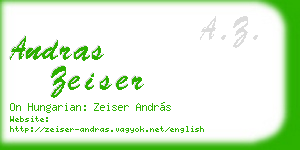 andras zeiser business card